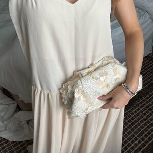 Elegant Cream Maxi Dress